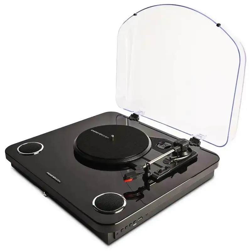 Energy Sistem BlackSpin Tocadiscos Bluetooth con Altavoces 10W Negro