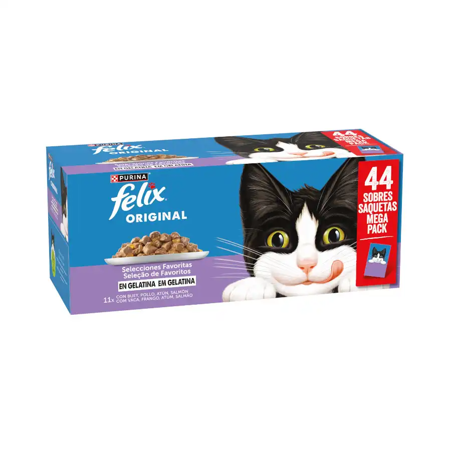 Felix Original Festín de sabores sobres en gelatina - Multipack 44 sobres x 85 g - Felix - Comparador de precios