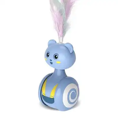 FurryFusion Juego de gato automático con pelotas y varita de plumas - Azul - Furry Fusion - Comparador de precios