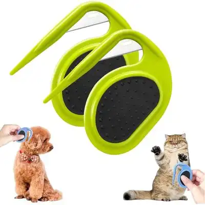 Pawffee 2 peines desenredantes 3 en 1 para mascotas, antinudos, verde - 1 pieza - Pawffee - Comparador de precios