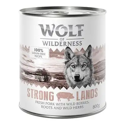 Wolf of Wilderness 6 x 800 g - Strong Lands, con cerdo - Wolf of Wilderness - Comparador de precios