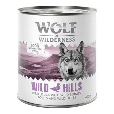 Wolf of Wilderness 6 x 800 g - Wild Hills, con pato - Wolf of Wilderness - Comparador de precios
