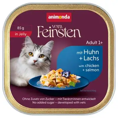 animonda vom Feinsten Adult 32 x 85 g - Pollo y salmón en gelatina - Animonda Vom Feinsten - Comparador de precios