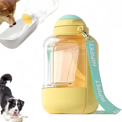 FurryFusion Botella de agua a prueba de fugas para perros y gatos - AMARILLO - Furry Fusion - Comparador de precios