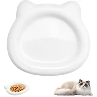 HausPets Comedero cerámica gato antivuelco – Blanco - Blanco - HausPets - Comparador de precios