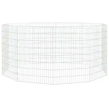 Jaula Para Conejos 10 Paneles Hierro Galvanizado 54x80 Cm Vidaxl