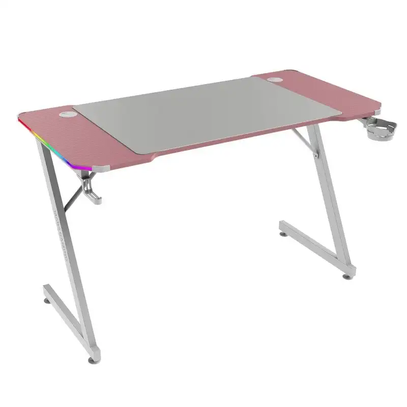 Mars Gaming MGD-X120RGB Mesa Ergonómica ARGB Mando Alfombrilla XXL Soportes Externos 120x60cm Rosa
