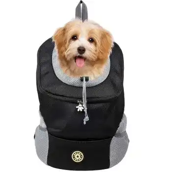 Mochila Transportín Para Perros Talla (m), Color Negro.