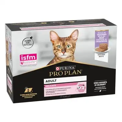 PURINA PRO PLAN Cat Delicate - Pack % - Pavo (24 x 85 g) - Mousse - Pro Plan - Comparador de precios