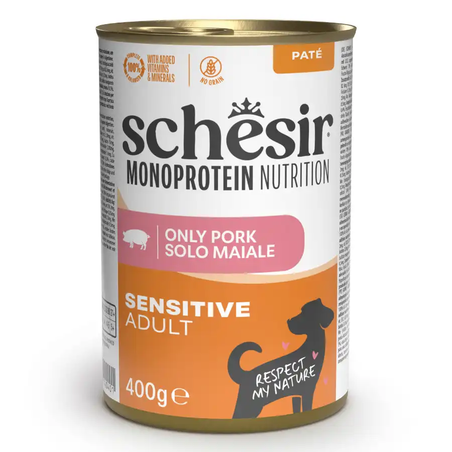 Schesir Monoprotein Lata Cerdo para perros - 400 g - Schesir - Comparador de precios