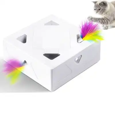 ZooVenture  para gatos con IA: plumas, sensor y recargable - Blanco - Zooventure - Comparador de precios