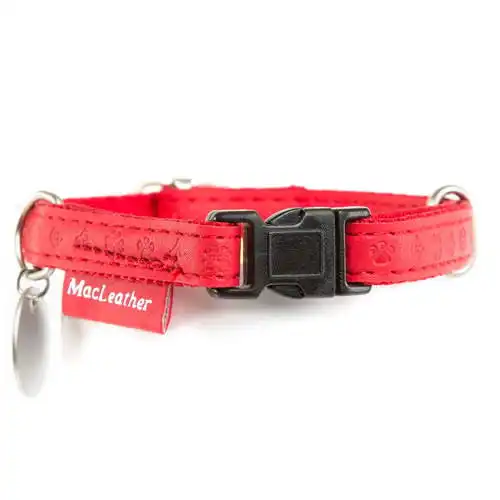 Collar para perros MacLeather rojo XL