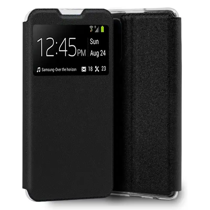 Cool Funda Flip Cover Liso Negro para Oppo A54 5G/A74 5G