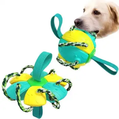 IntiMeg Pelota frisbee de juguete para perros - Amarillo y azul - IntiMeg - Comparador de precios