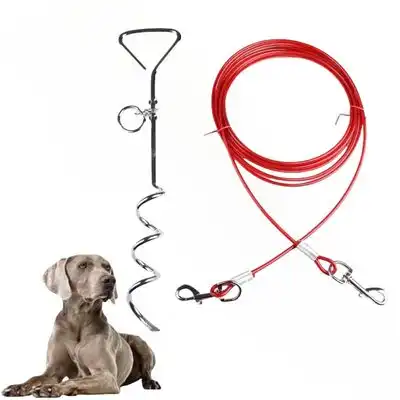 MCBOSON Estaca para perros con cadena de 41 cm - 1 pieza - Mcboson - Comparador de precios