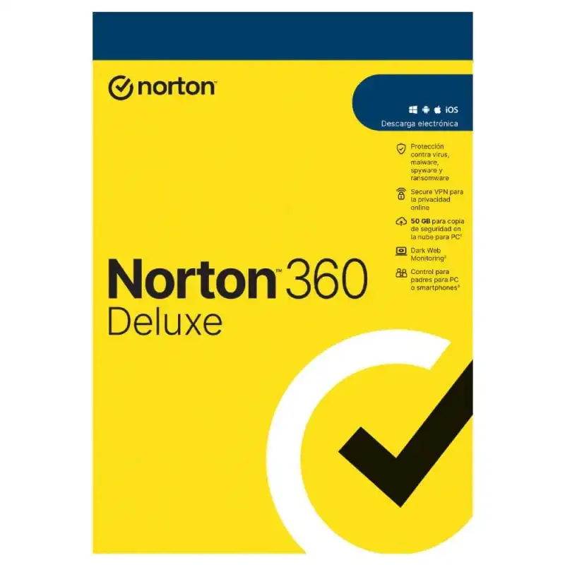 Norton 360 Deluxe 2024 3 Dispositivos 1 Año PC/Mac/Android/iOS Descarga Digital