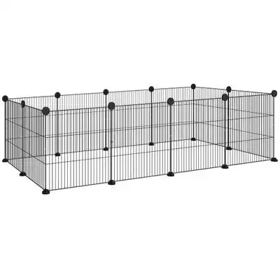 PawHut Parque para Mascota 140x70x35 cm Negro - 1 Article - PawHut - Comparador de precios