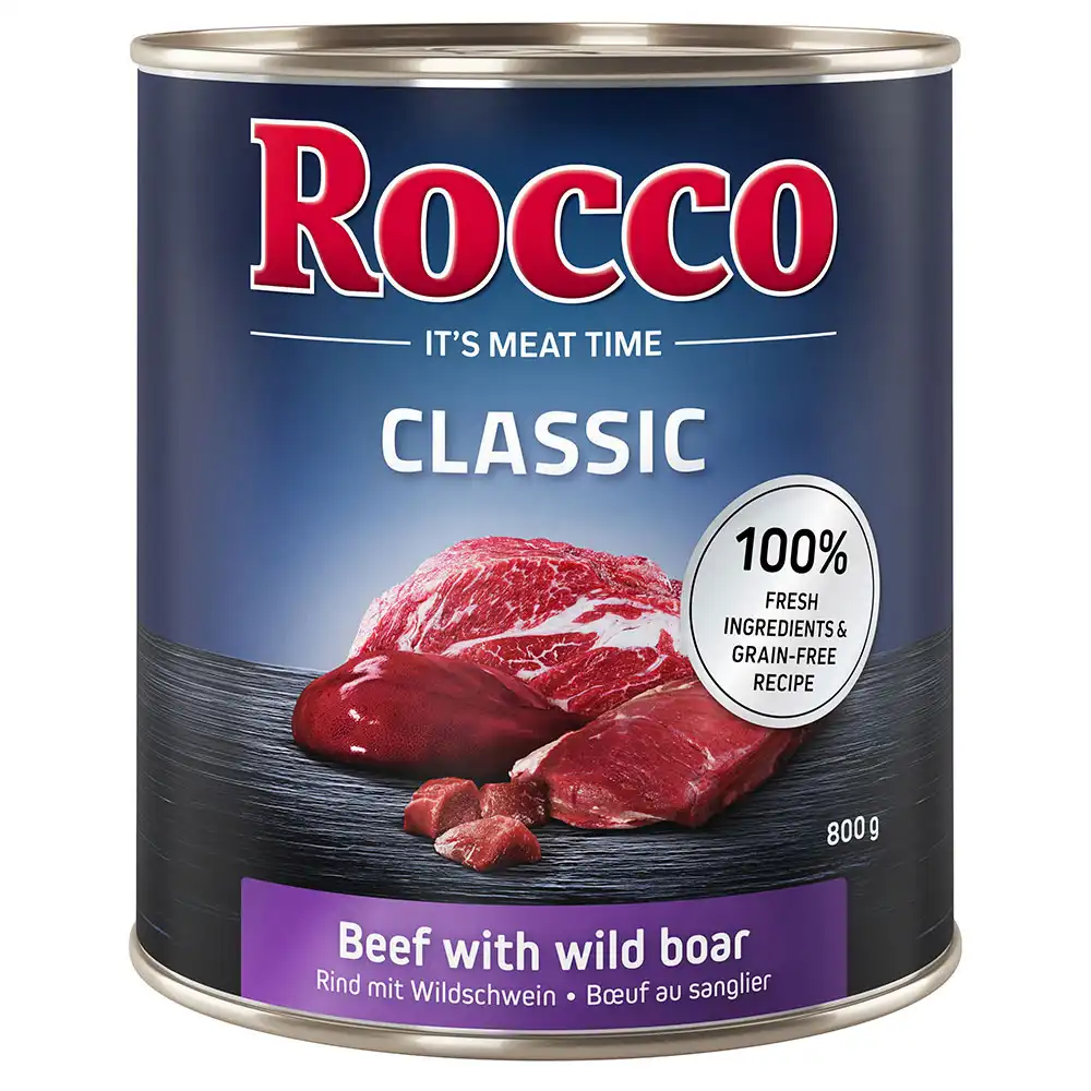 Rocco Classic 6 x 800 g - Vacuno con jabalí