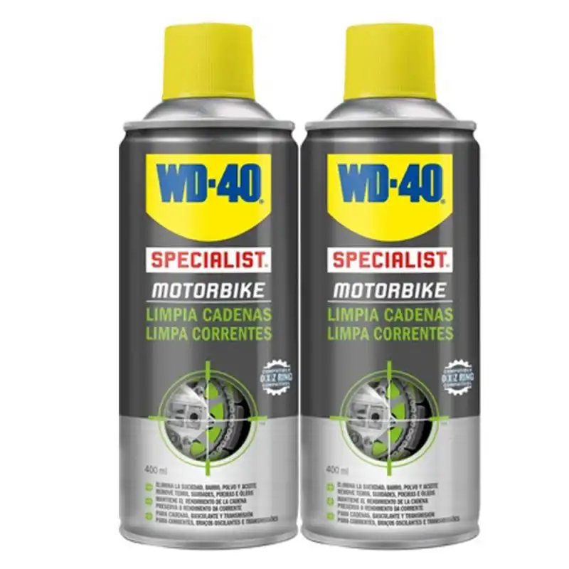 WD-40 Specialist Motorbike Pack 2 Spray Limpia Cadenas 400ml