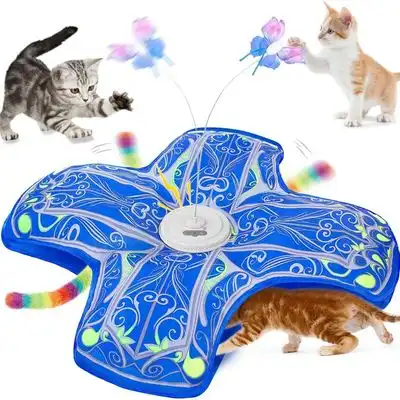 ZooVenture  doble para gatos: mariposa, ciempiés, USB - Azul - Zooventure - Comparador de precios