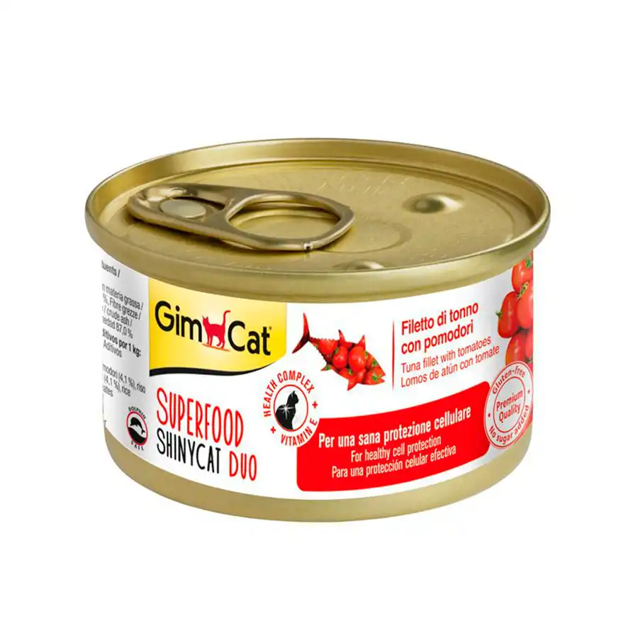 Gimcat Superfood Shinycat Duo Atún y Tomate 70 gr.