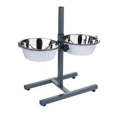 Comedero doble TIAKI con soporte ajustable - 2 x 4280 ml, 29 cm de diámetro - TIAKI - Comparador de precios