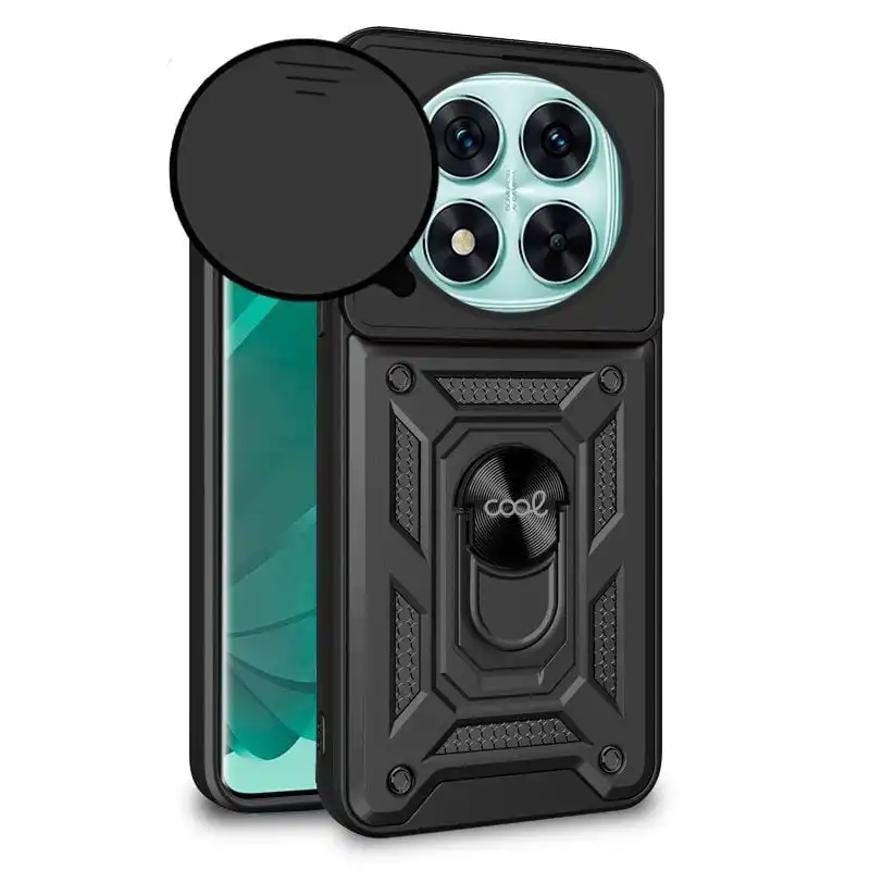 Cool Carcasa Hard Ring Negro para Xiaomi Redmi Note 14 Pro 5G / Note 14 Pro Plus 5G / Poco X7