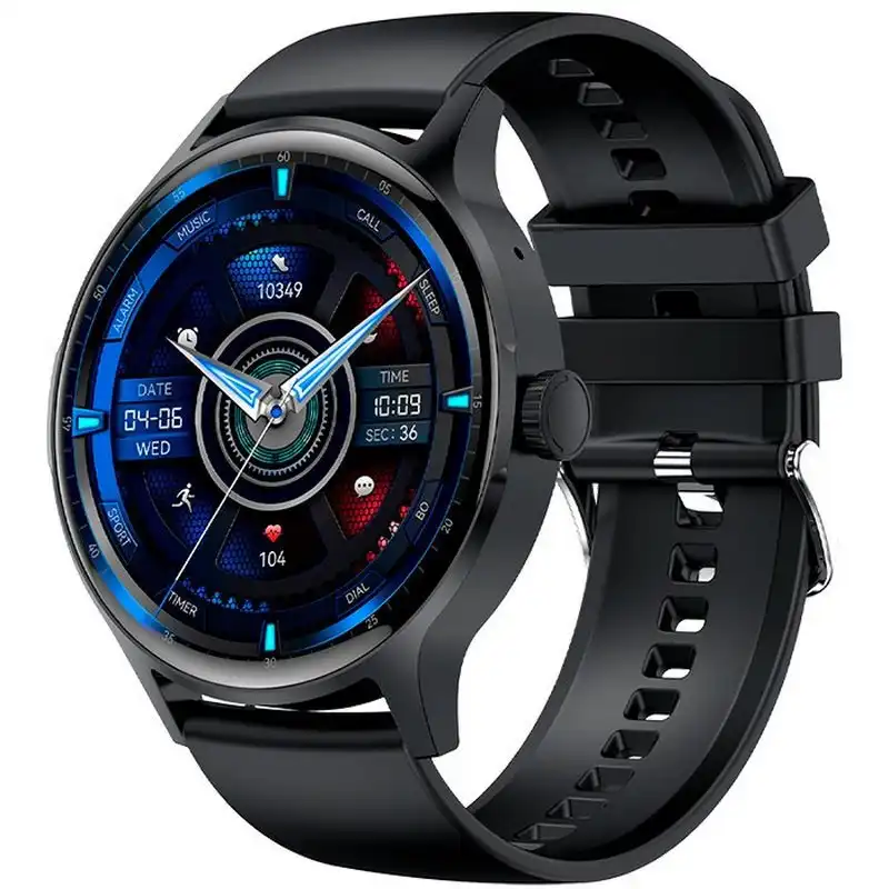 Cool Iris Reloj Smartwatch (AMOLED, Llamadas, Salud, Deporte) Silicona Negro