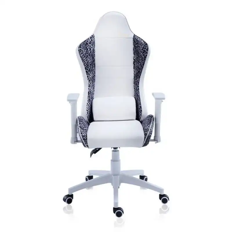 Due Home Gear Leopard Silla Gaming Blanca