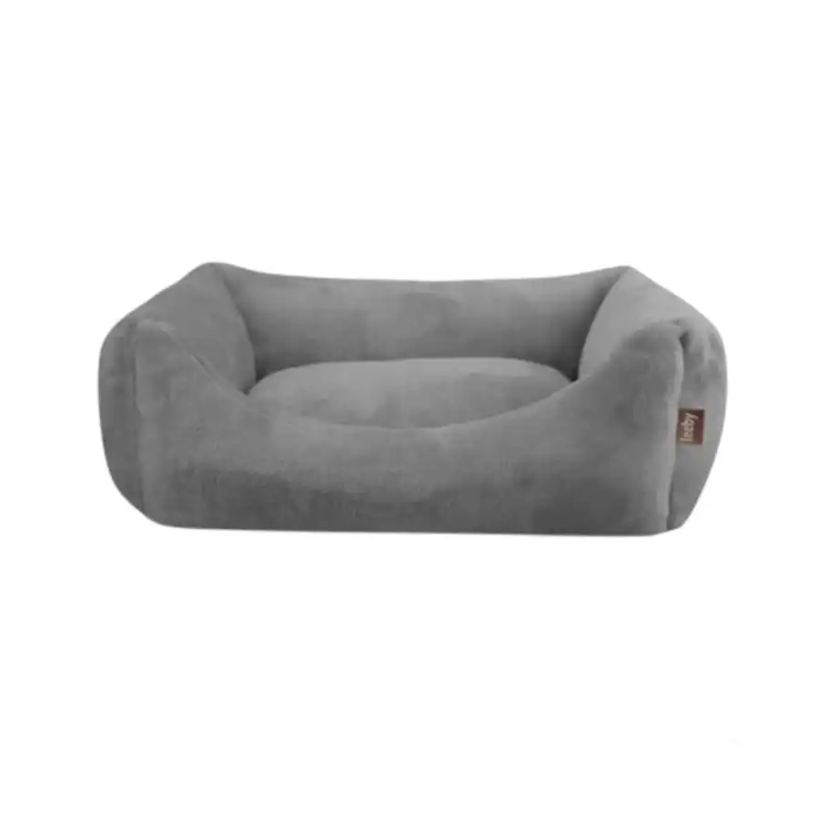 Leeby Cama suave de terciopelo gris para perros - Leeby - Comparador de precios