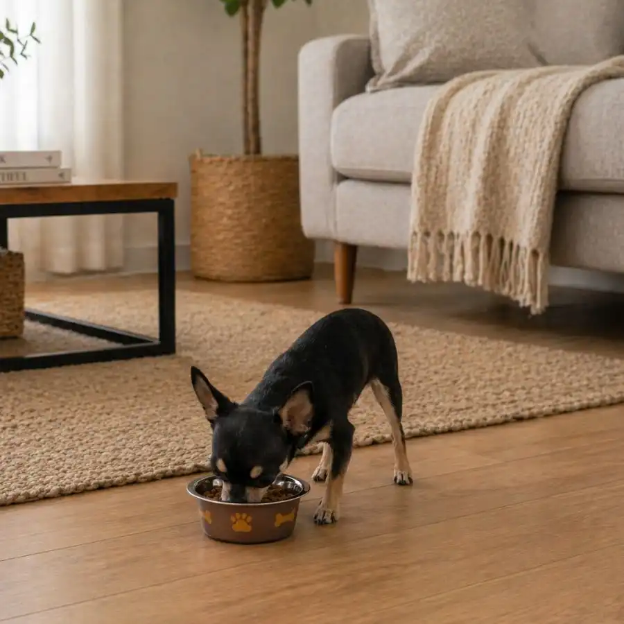 Leeby Comedero Estampado Huellas Acero Inoxidable para perros - 440 ml - Leeby - Comparador de precios