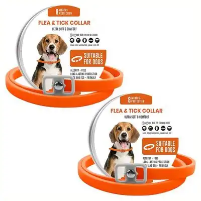 MCBOSON Collar antipulgas y garrapatas para perros - Naranja - Mcboson - Comparador de precios