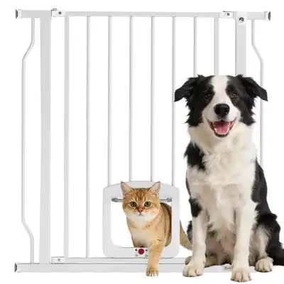 PawHut Barrera para Perro 85x2x76 cm Blanco - 1 Article - PawHut - Comparador de precios