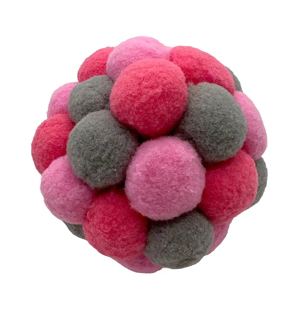 Pelota Aumüller Pink Plush juguete para gatos - 1 unidad