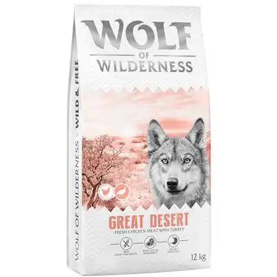Wolf of Wilderness Adult «Great Desert» pavo, sin cereales - 12 kg - Receta nueva - Wolf of Wilderness - Comparador de precios