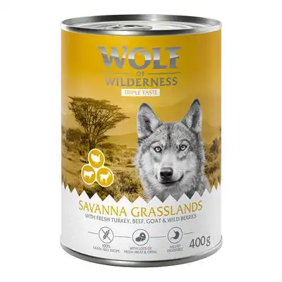 Wolf of Wilderness The Taste Of 6 x 400 g - The Taste Of The Savanna - Wolf of Wilderness - Comparador de precios