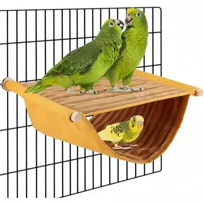 ZooVenture Litera con hamaca y casita para pájaros - AMARILLO - Zooventure - Comparador de precios
