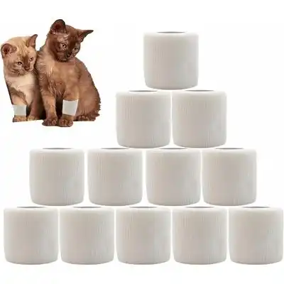 ZooVenture Venda cohesiva, 12 rollos de 5 cm x 4,5 m, para todos animales - Blanco - Zooventure - Comparador de precios