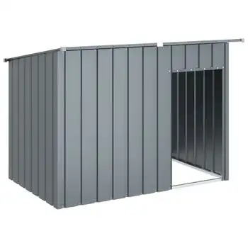 Caseta Perros Con Tejado Acero Galvanizado Gris 153x91x110 Cm Vidaxl - VIDAXL - Comparador de precios