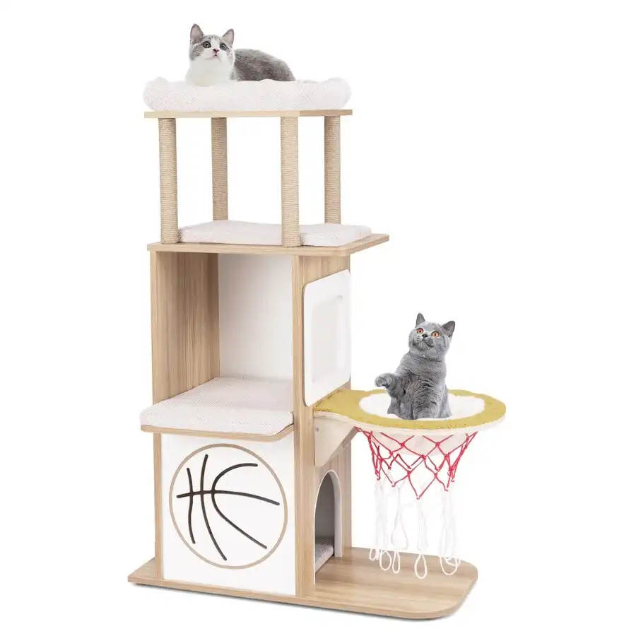 Costway Árbol Madera para Gatos - 78 cm x 38 cm x 120 cm - COSTWAY - Comparador de precios