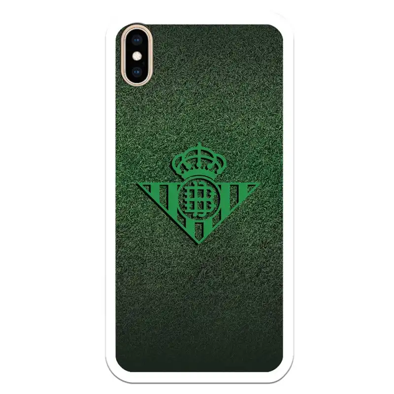 Funda Licencia Oficial Real Betis Balompié Escudo Verde Fondo Trama para iPhone XS Max