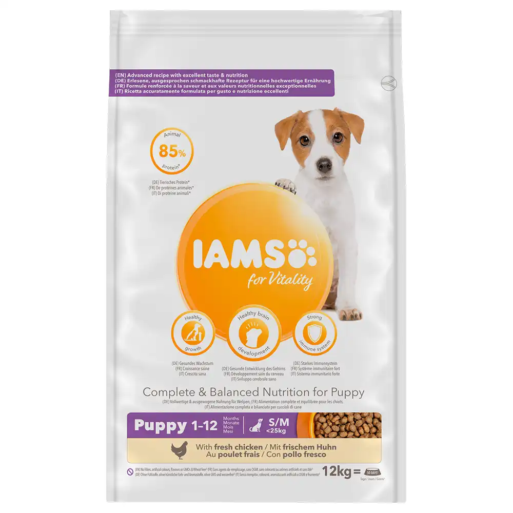 IAMS Canine Puppy&Junior Razas Pequeñas y Medianas 12 KG