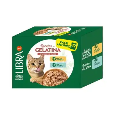 Libra Cat Selección de aves en gelatina Pollo y Pavo - 12 x 85 g - Affinity Libra - Comparador de precios