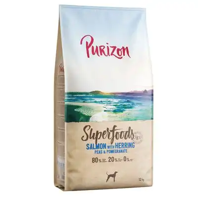 Purizon Superfoods salmón con arenque, guisantes y granada - 12 kg - Purizon - Comparador de precios