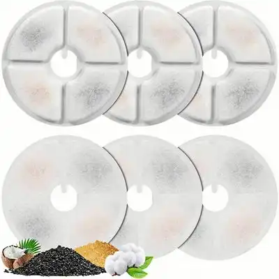 ZooVenture Filtros de repuesto de triple acción para fuente de agua gatos - 6 piezas - Zooventure - Comparador de precios