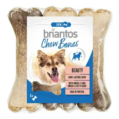 Briantos Chew Bones Beauty huesos para perros - 6 x 12 cm (330 g) - briantos - Comparador de precios