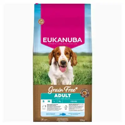 Eukanuba Grain Free Adult Small & Medium con pescado de mar - 12 kg - Eukanuba - Comparador de precios