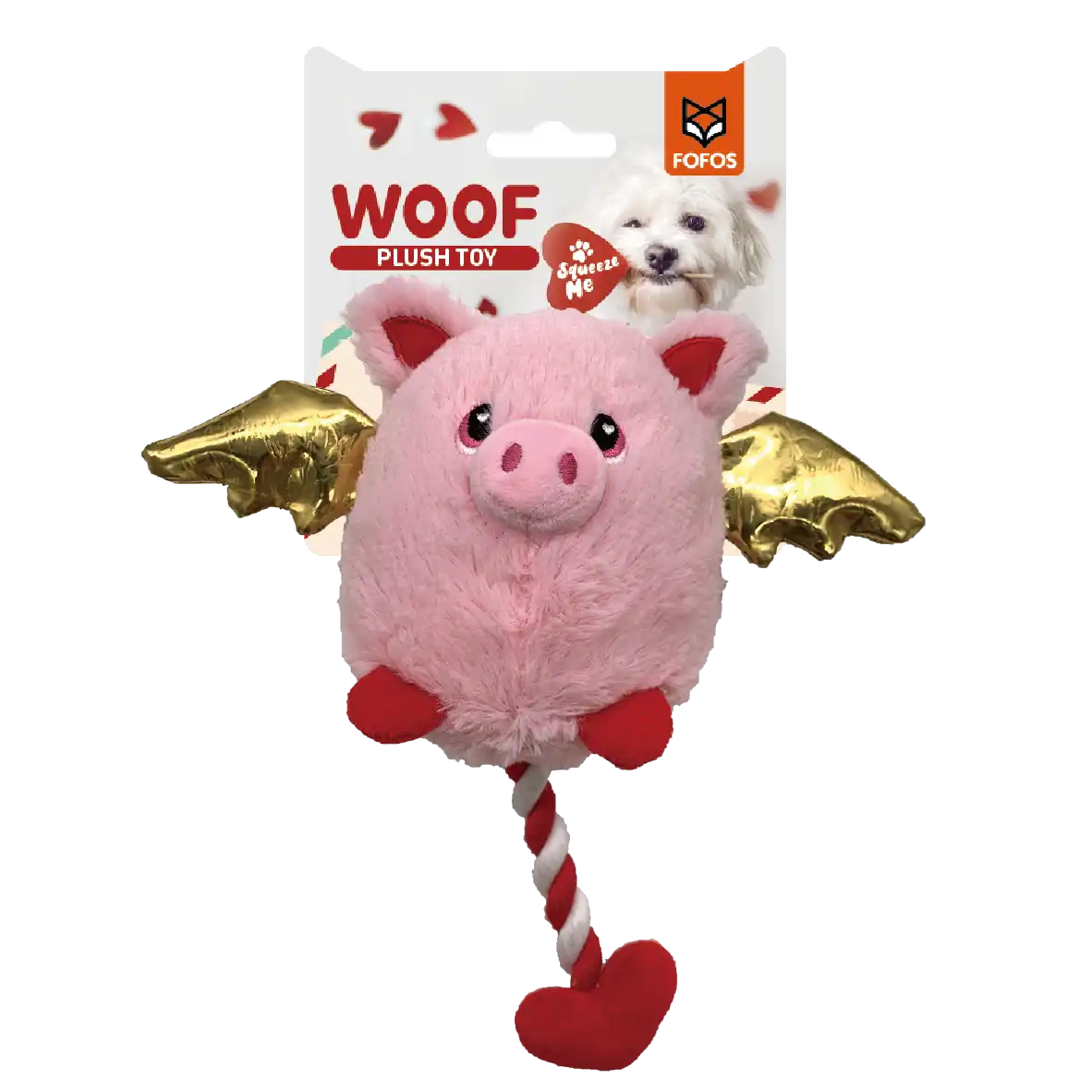 Fofos Peluche Cerdito San Valentín para perros - 25 cm x 10 cm x 25 cm - Fofos - Comparador de precios