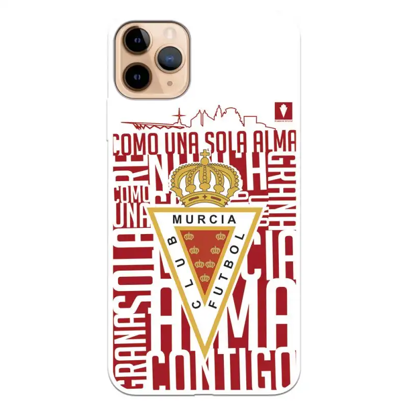 Funda Licencia Oficial Real Murcia Fondo Blanco para iPhone 11 Pro Max