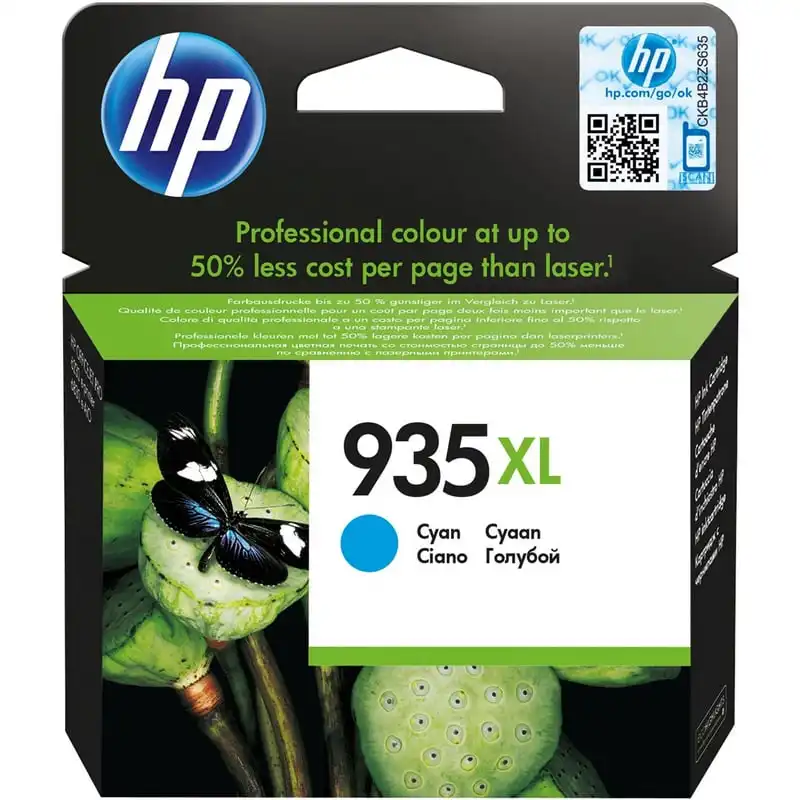 HP 935XL Cartucho Tinta Alta Capacidad Original Cian